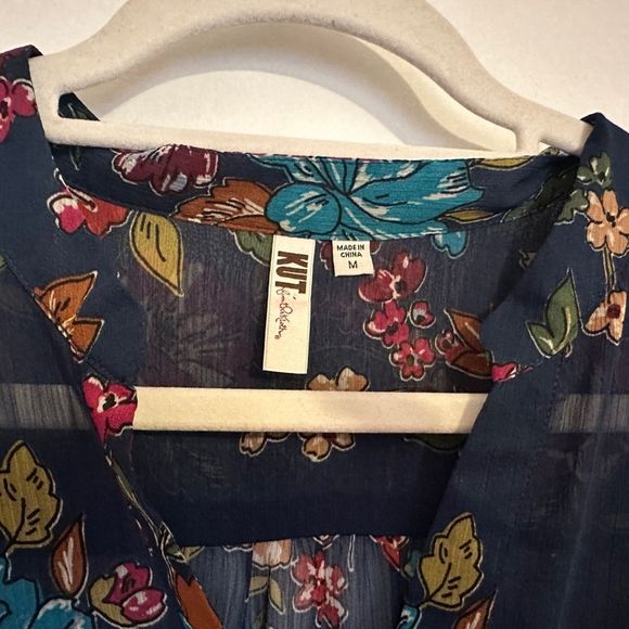 KuT From the Kloth Long Sleeve Sheer Blouse. Size medium. - Picture 2 of 8